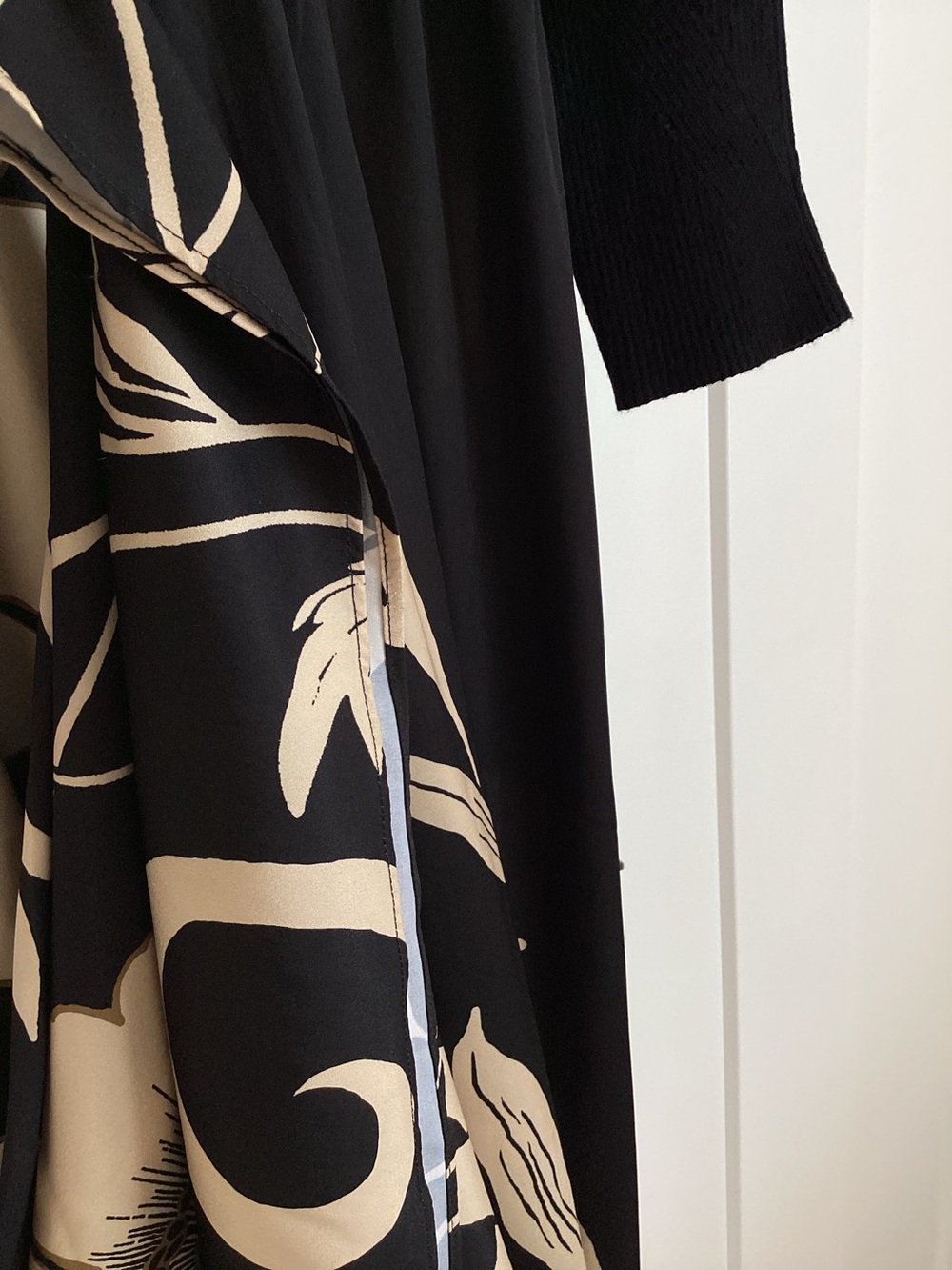 🦋Anthropologie Thea Long Sleeve Twofer Maxi Dress New 2X Butterfly Floral Black - Picture 9 of 16